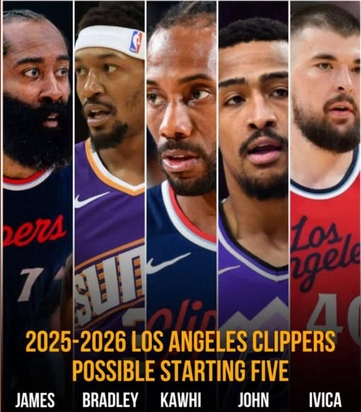 美媒预测洛杉矶快船首发球员场均得分:小卡击败哈登 比尔超值签约