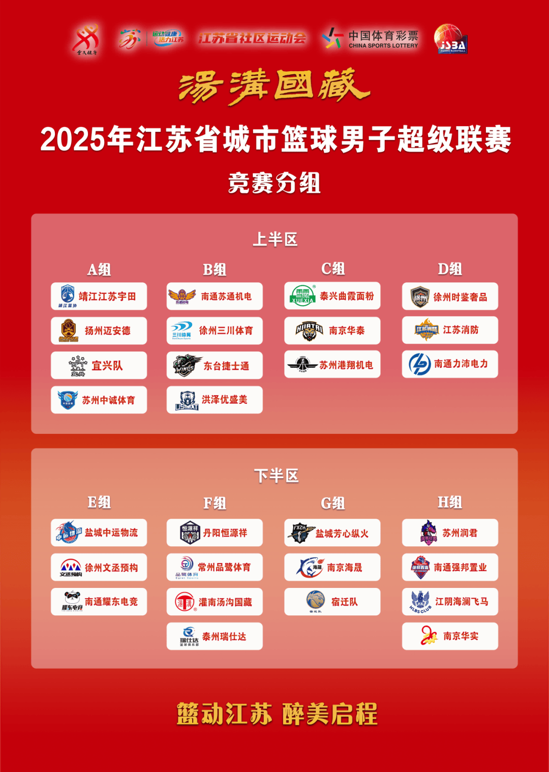 “汤沟国藏杯”2025年江苏省城市篮球男子超级联赛即将开赛